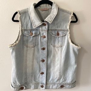 Light blue Jean vest